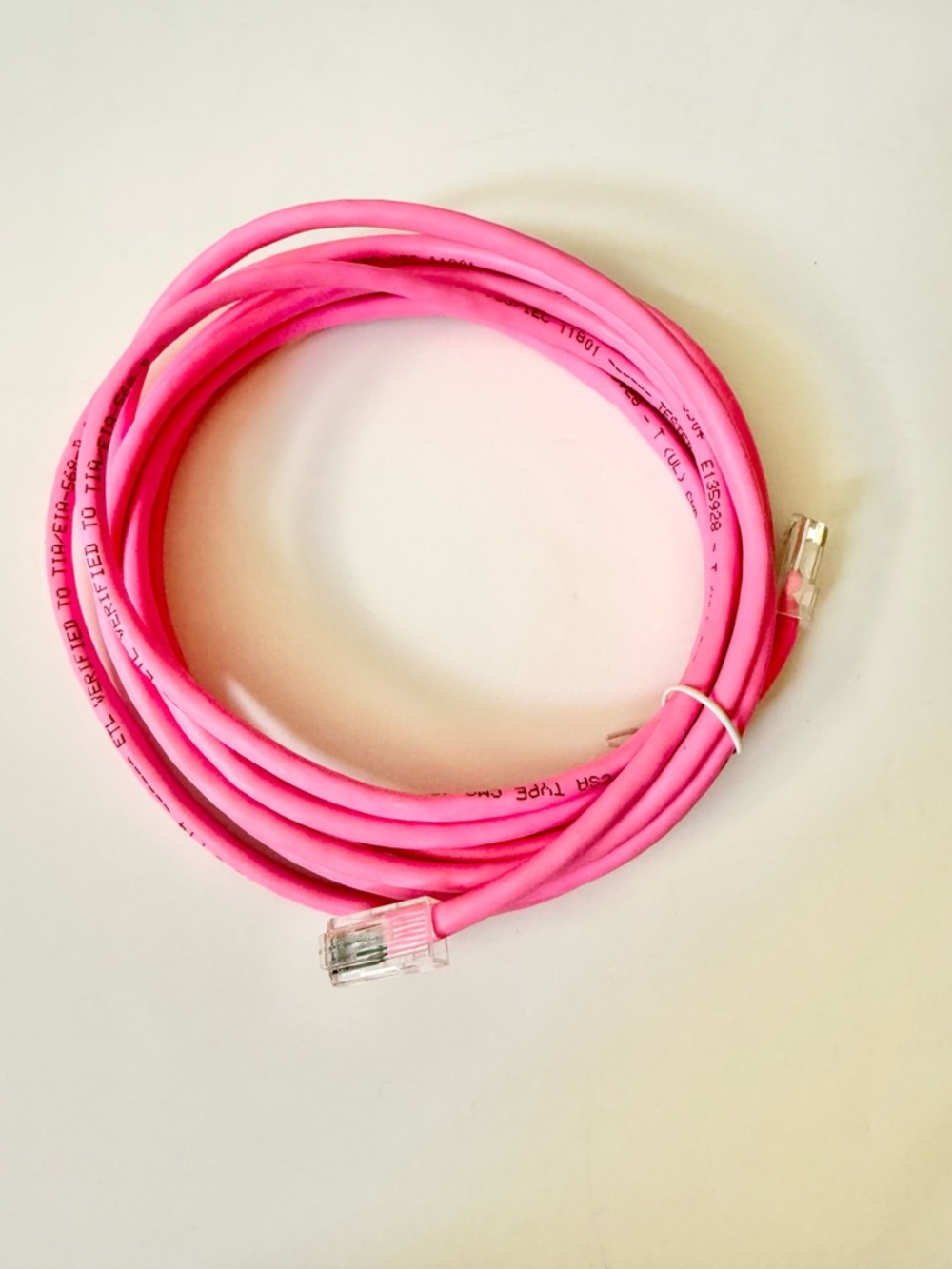 Bright Pink Ethernet Cable 10ft